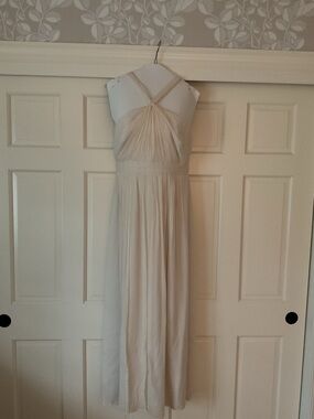 J. Crew Bridal Cream Chiffon Halter Wedding Dress